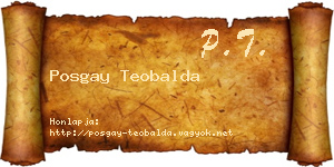Posgay Teobalda névjegykártya
